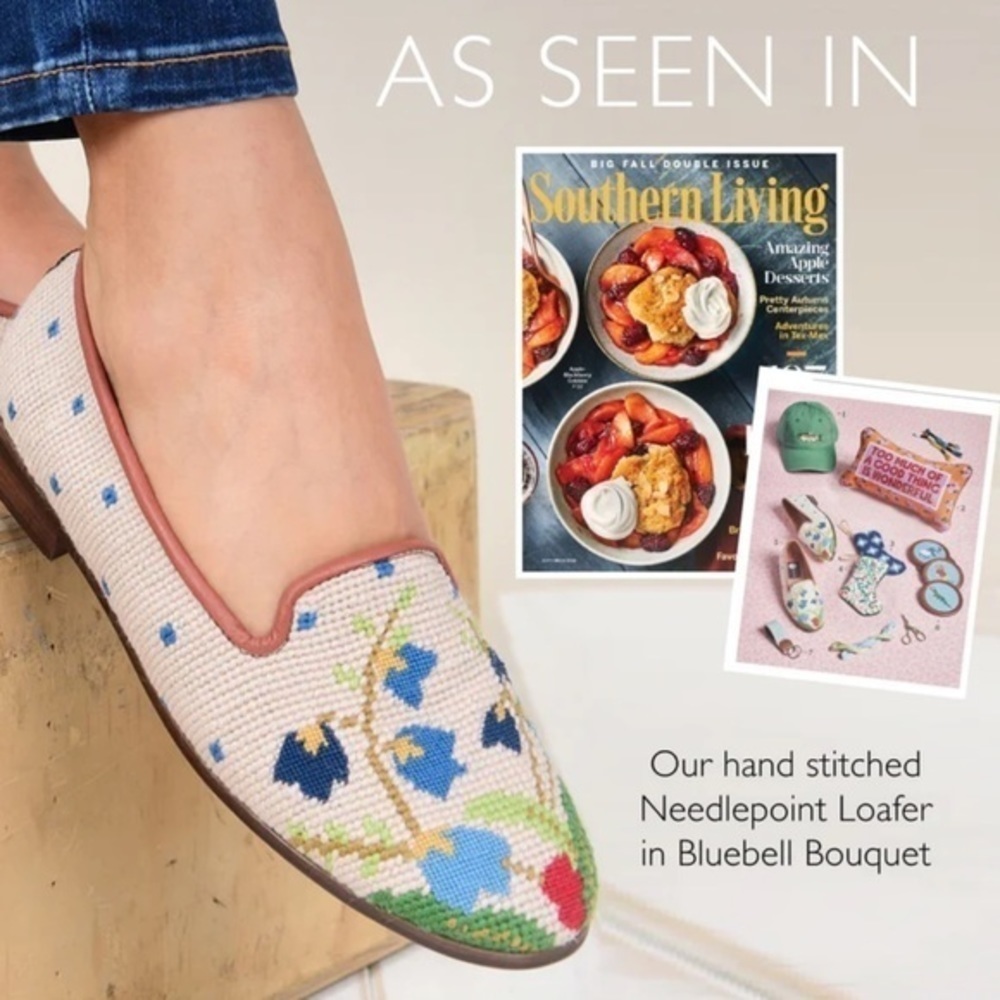BY PAIGE needlepoint alligator đ slip on loafer shoes in size 8.5 - Picture 8 of 16